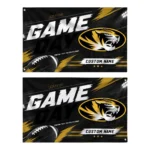 Missouri Tigers House Flag Personalized Action Streaks Black Best Selling