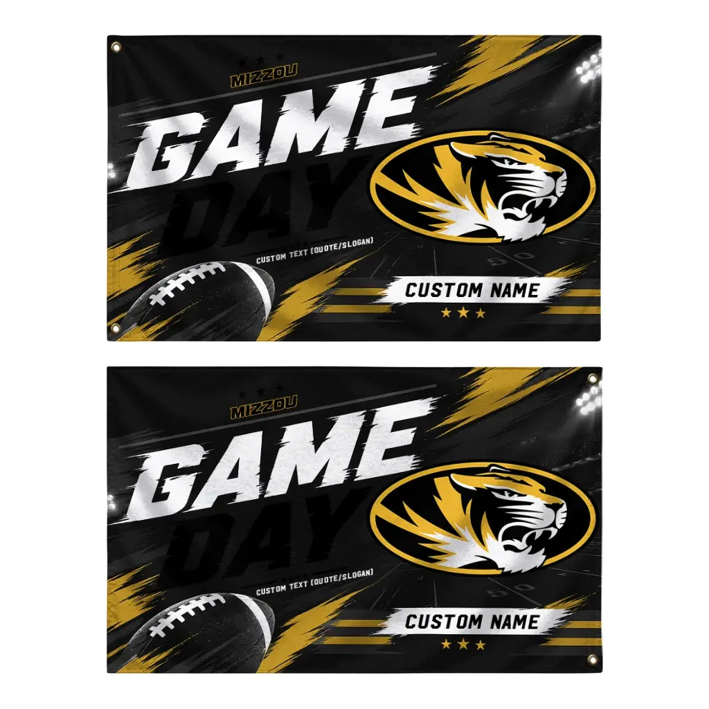 Missouri Tigers House Flag Personalized Action Streaks Black Fashion Forward Missouri Tigers House Flag Personalized Action Streaks Black Fashion Forward