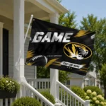 Missouri Tigers House Flag Personalized Action Streaks Black Best Selling