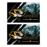 Missouri Tigers House Flag Personalized Diagonal Stripes Black Best Selling