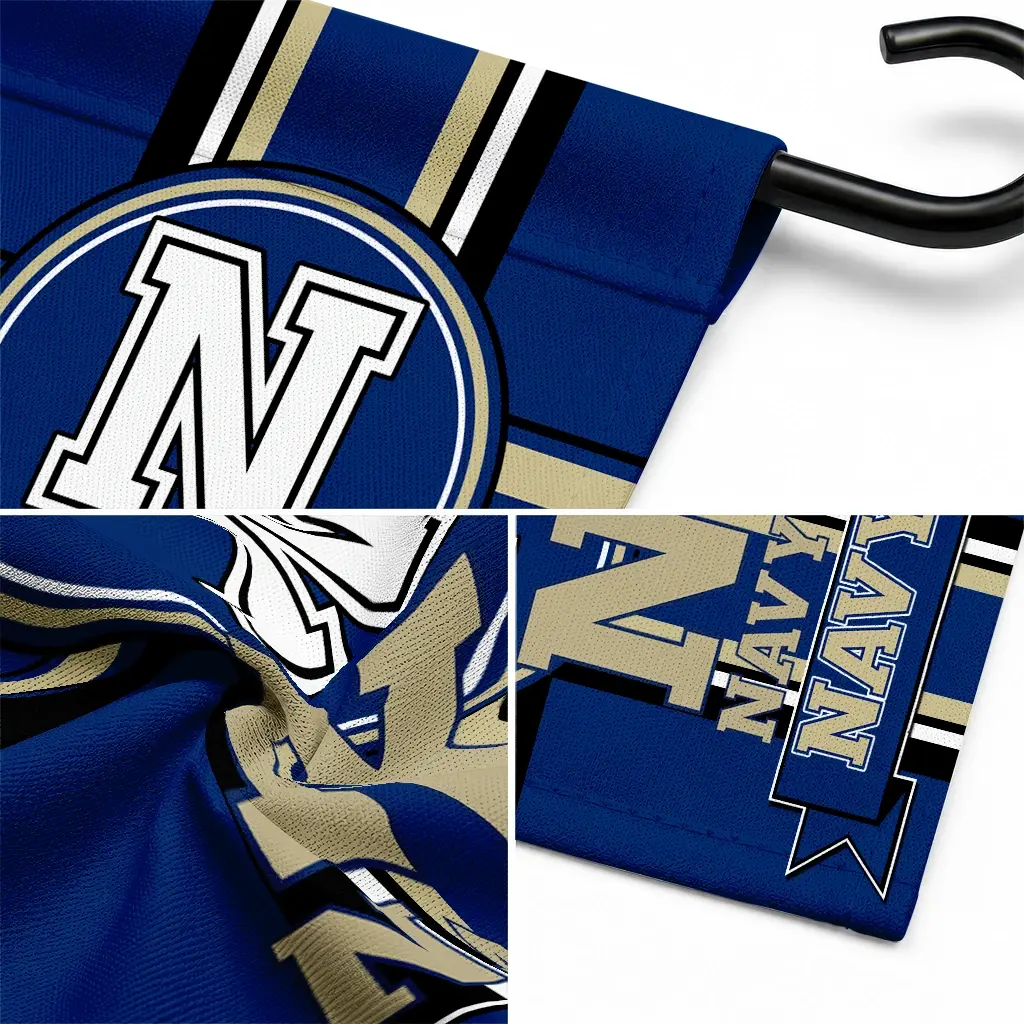 Navy Midshipmen Garden Flag Custom Circle Medallion Blue Latest Model Navy Midshipmen Garden Flag Custom Circle Medallion Blue Latest Model