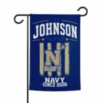 Navy Midshipmen Garden Flag Personalized Distressed Stripes Blue Best Selling