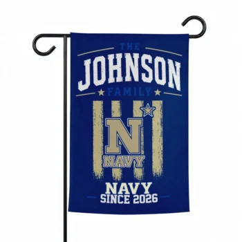 Navy Midshipmen Garden Flag Personalized Distressed Stripes Blue Best Selling