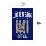 Navy Midshipmen Garden Flag Personalized Distressed Stripes Blue Best Selling