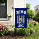 Navy Midshipmen Garden Flag Personalized Distressed Stripes Blue Best Selling