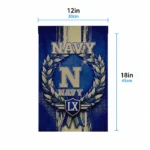 Navy Midshipmen Garden Flag Personalized Laurel Wreath Blue Best Selling