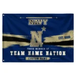 Navy Midshipmen House Flag Custom Brushed Streaks Blue Best Selling