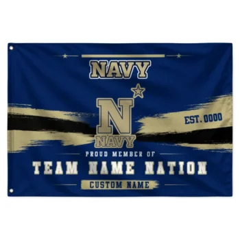 Navy Midshipmen House Flag Custom Brushed Streaks Blue Best Selling