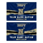 Navy Midshipmen House Flag Custom Brushed Streaks Blue Best Selling