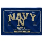 Navy Midshipmen House Flag Custom Ornate Border Blue Best Selling