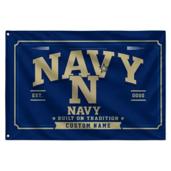 Navy Midshipmen House Flag Custom Ornate Border Blue Best Selling