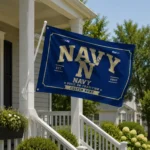 Navy Midshipmen House Flag Custom Ornate Border Blue Best Selling