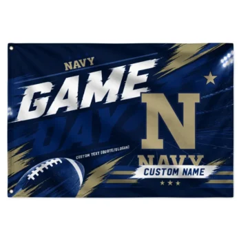 Navy Midshipmen House Flag Customized Action Streaks Blue Best Selling