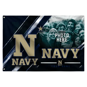 Navy Midshipmen House Flag Customized Diagonal Stripes Blue Best Selling