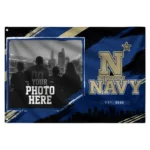 Navy Midshipmen House Flag Personalized Framed Photo Blue Black Best Selling