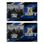 Navy Midshipmen House Flag Personalized Framed Photo Blue Black Best Selling