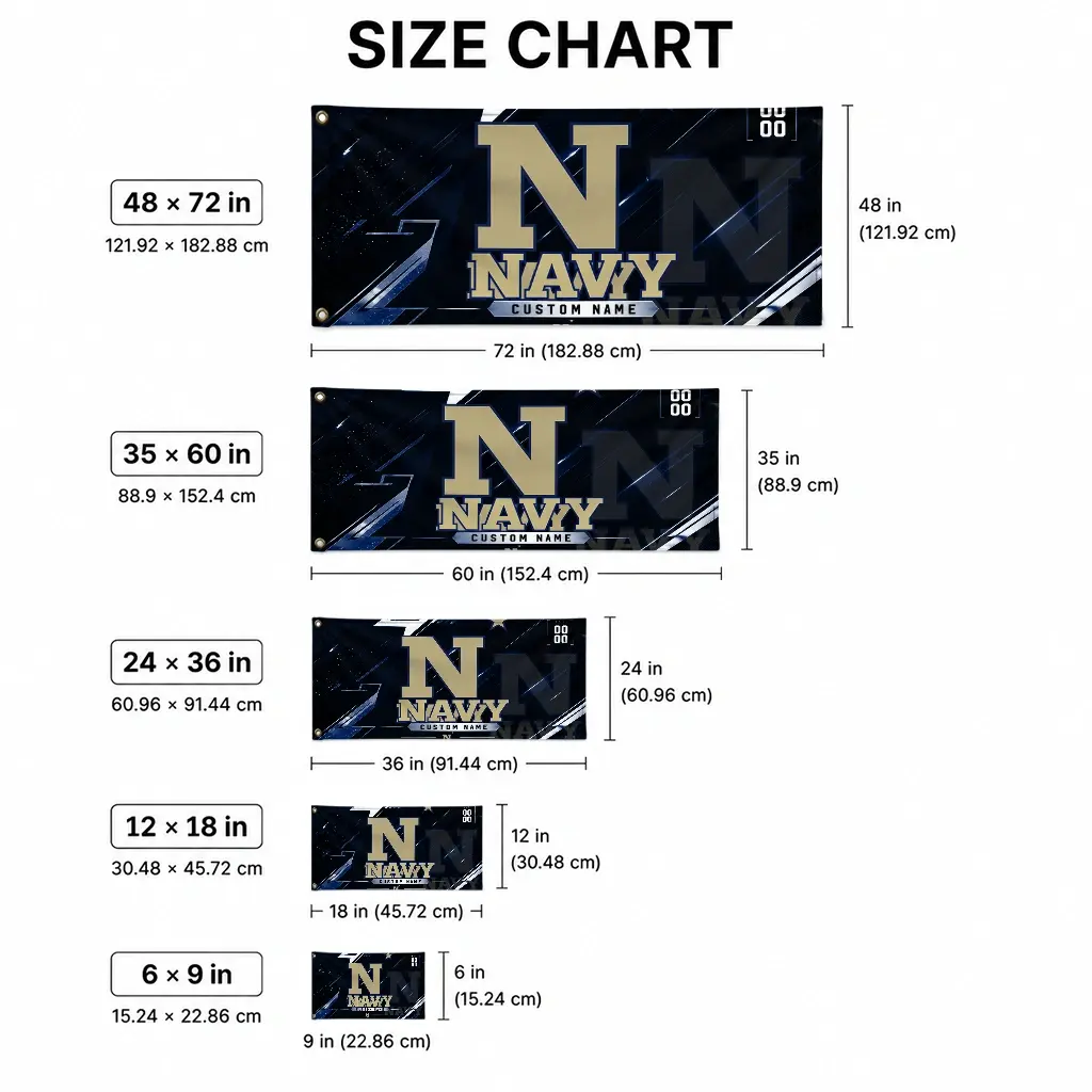 Navy Midshipmen House Flag Personalized Speed Slashes Blue High Quality Navy Midshipmen House Flag Personalized Speed Slashes Blue High Quality