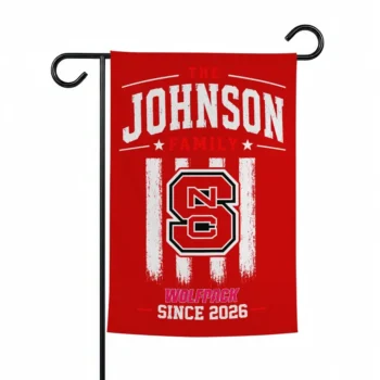 Nc State Wolfpack Garden Flag Custom Distressed Stripes Red Best Selling