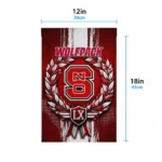 Nc State Wolfpack Garden Flag Custom Laurel Wreath Red Best Selling