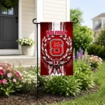 Nc State Wolfpack Garden Flag Custom Laurel Wreath Red Best Selling