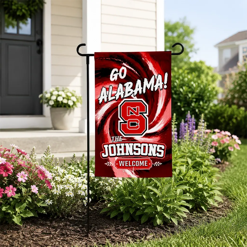 Nc State Wolfpack Garden Flag Personalized Swirl Vortex Red New Arrival Nc State Wolfpack Garden Flag Personalized Swirl Vortex Red New Arrival