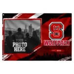 Nc State Wolfpack House Flag Custom Framed Photo Red Black Best Selling