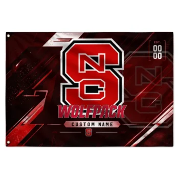 Nc State Wolfpack House Flag Custom Speed Slashes Red Best Selling