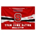 Nc State Wolfpack House Flag Customized Brushed Streaks Red Best Selling
