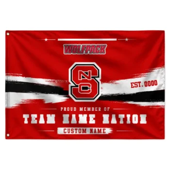 Nc State Wolfpack House Flag Customized Brushed Streaks Red Best Selling