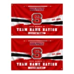 Nc State Wolfpack House Flag Customized Brushed Streaks Red Best Selling