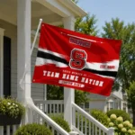 Nc State Wolfpack House Flag Customized Brushed Streaks Red Best Selling