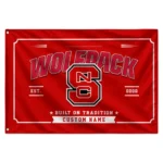 Nc State Wolfpack House Flag Customized Ornate Border Red Best Selling