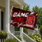 Nc State Wolfpack House Flag Personalized Action Streaks Red Best Selling