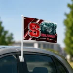 Nc State Wolfpack House Flag Personalized Diagonal Stripes Red Best Selling
