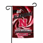Nebraska Cornhuskers Garden Flag Custom Swirl Vortex Red Best Selling