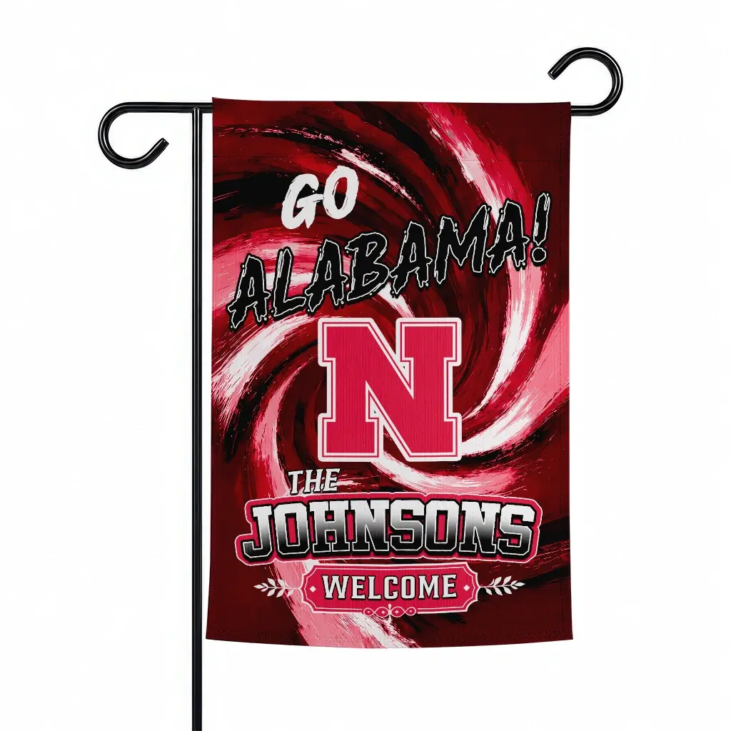 Nebraska Cornhuskers Garden Flag Custom Swirl Vortex Red Best Selling Nebraska Cornhuskers Garden Flag Custom Swirl Vortex Red Best Selling