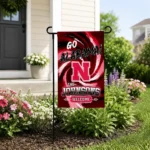 Nebraska Cornhuskers Garden Flag Custom Swirl Vortex Red Best Selling