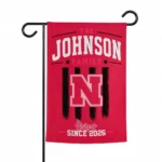 Nebraska Cornhuskers Garden Flag Customized Distressed Stripes Red Best Selling