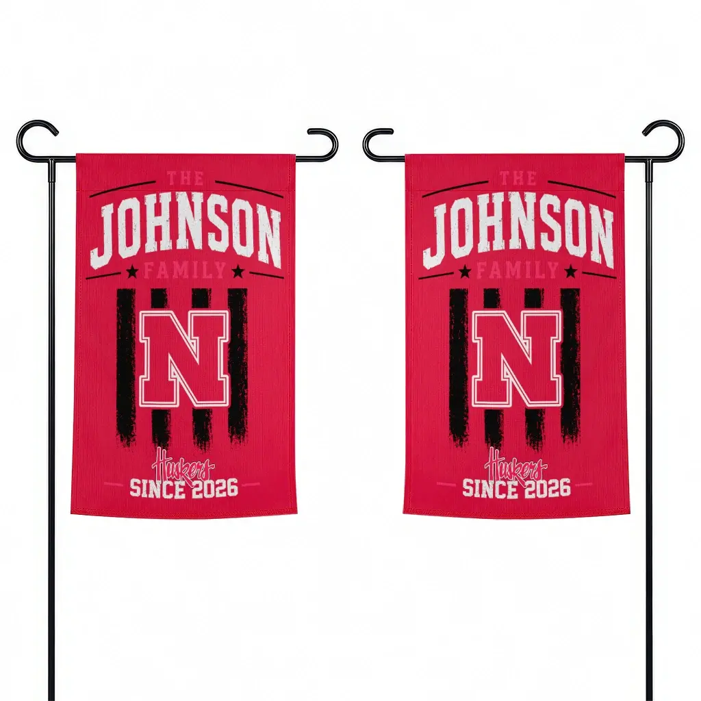 Nebraska Cornhuskers Garden Flag Customized Distressed Stripes Red Fashion Forward Nebraska Cornhuskers Garden Flag Customized Distressed Stripes Red Fashion Forward