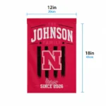 Nebraska Cornhuskers Garden Flag Customized Distressed Stripes Red Best Selling