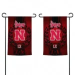 Nebraska Cornhuskers Garden Flag Customized Laurel Wreath Red Best Selling