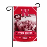 Nebraska Cornhuskers Garden Flag - Customized Photo Frame Red