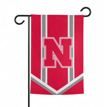 Nebraska Cornhuskers Garden Flag Personalized Chevron Stripes Red Best Selling