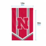 Nebraska Cornhuskers Garden Flag Personalized Chevron Stripes Red Best Selling