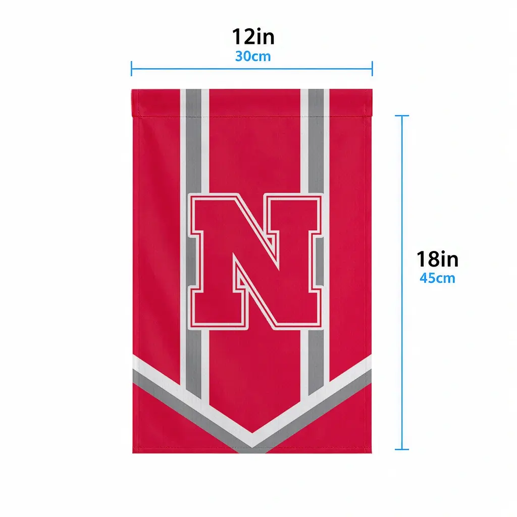 Nebraska Cornhuskers Garden Flag Personalized Chevron Stripes Red High Quality Nebraska Cornhuskers Garden Flag Personalized Chevron Stripes Red High Quality