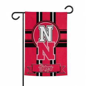 Nebraska Cornhuskers Garden Flag Personalized Circle Medallion Red Best Selling