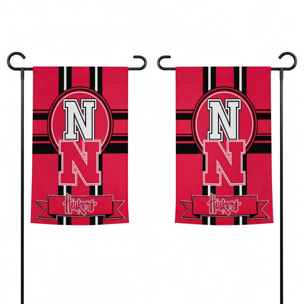 Nebraska Cornhuskers Garden Flag Personalized Circle Medallion Red Fashion Forward Nebraska Cornhuskers Garden Flag Personalized Circle Medallion Red Fashion Forward