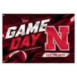Nebraska Cornhuskers House Flag Custom Action Streaks Red Best Selling