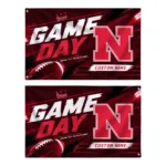 Nebraska Cornhuskers House Flag Custom Action Streaks Red Best Selling