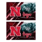 Nebraska Cornhuskers House Flag Custom Diagonal Stripes Red Best Selling